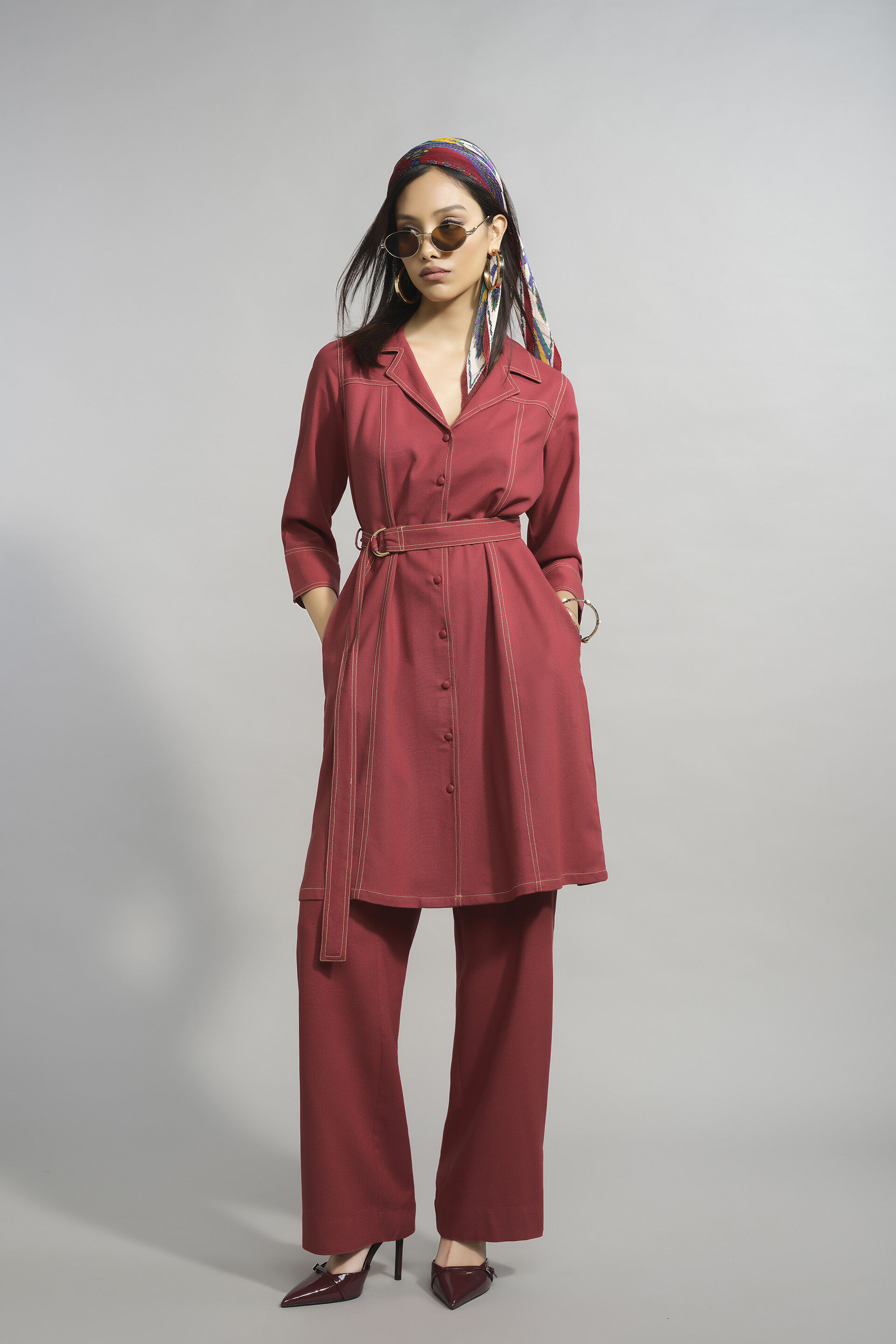 Shade Of Sunset Co-ord, Rust, image 3